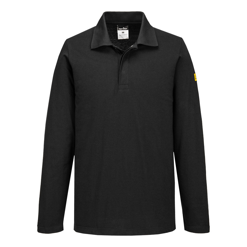 AS23 Anti-Static ESD Long Sleeve Polo Shirt – Lightweight,