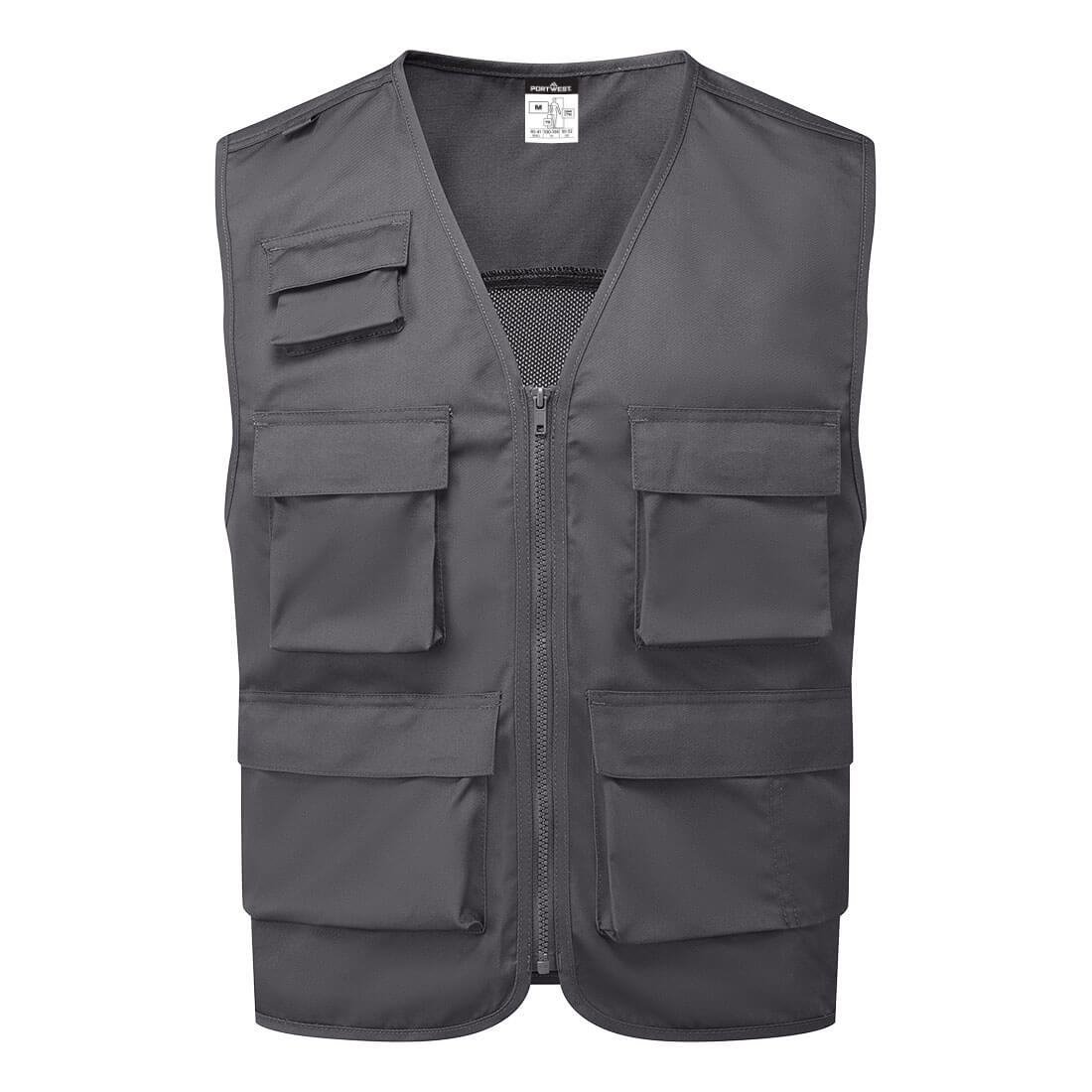 C704 - Work Vest, Work Wear Durable polycotton fabric Black/Dark, Navy/Metal, Grey