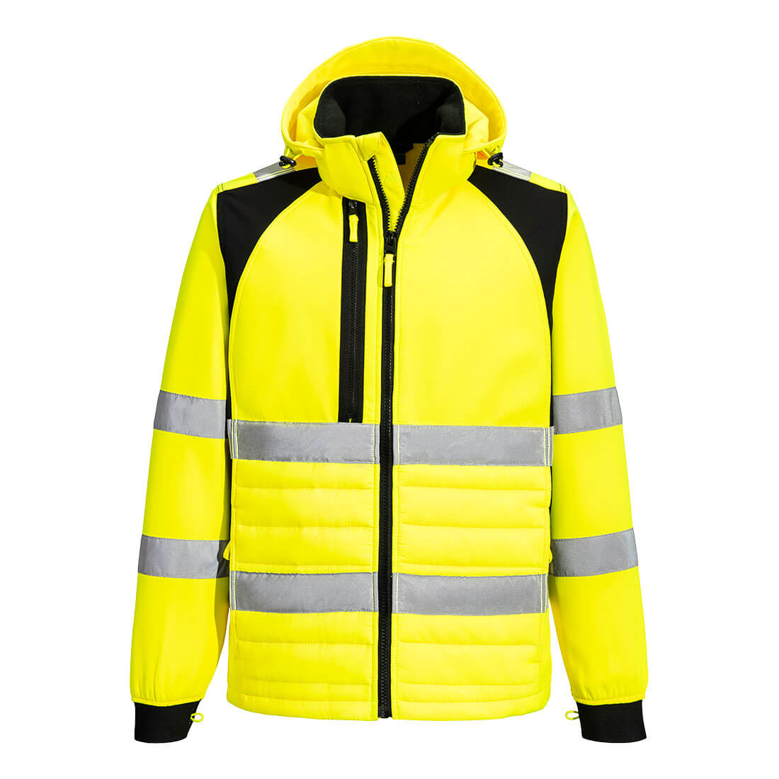 CD863 - WX2 Eco Hi-Vis Hybrid Jacket Orange/Black - Yellow/Black