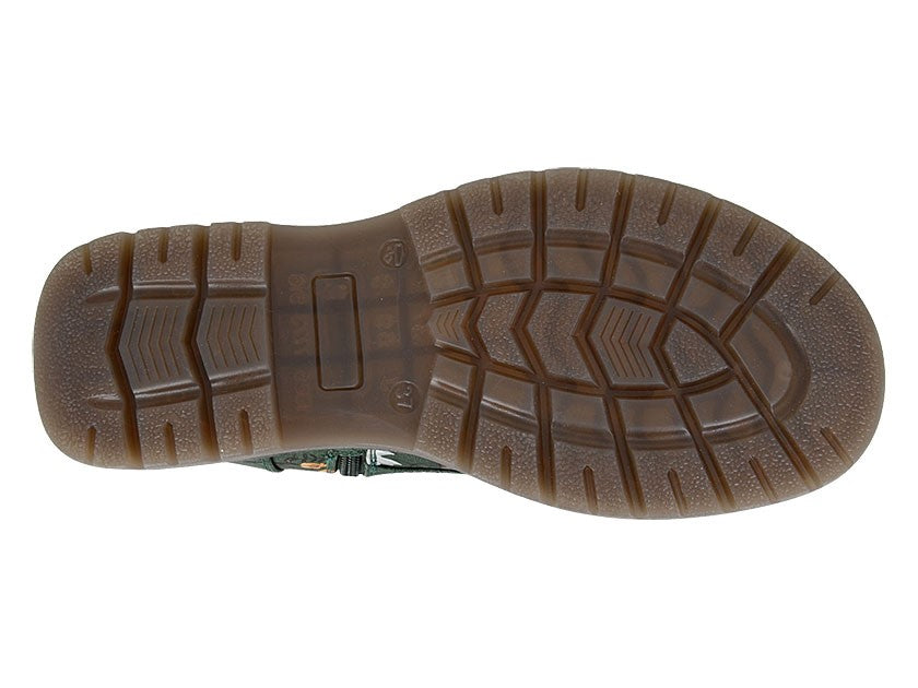 CIPRIATA ANNETTA 8 Eye Lace Inside Zip Boot (L 310E) Green Floral PU