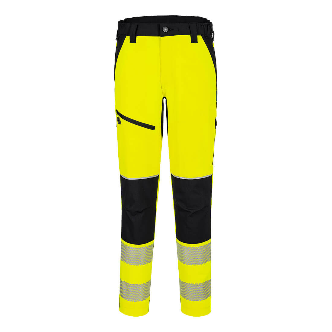 T140 - PW3 Hi-Vis Stretch Trouser Orange/Black, Yellow/Black