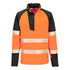 T172 - PW3 Hi-Vis 1/4 Zip Sweatshirt Orange/Black Yellow/Black