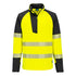 T172 - PW3 Hi-Vis 1/4 Zip Sweatshirt Orange/Black Yellow/Black
