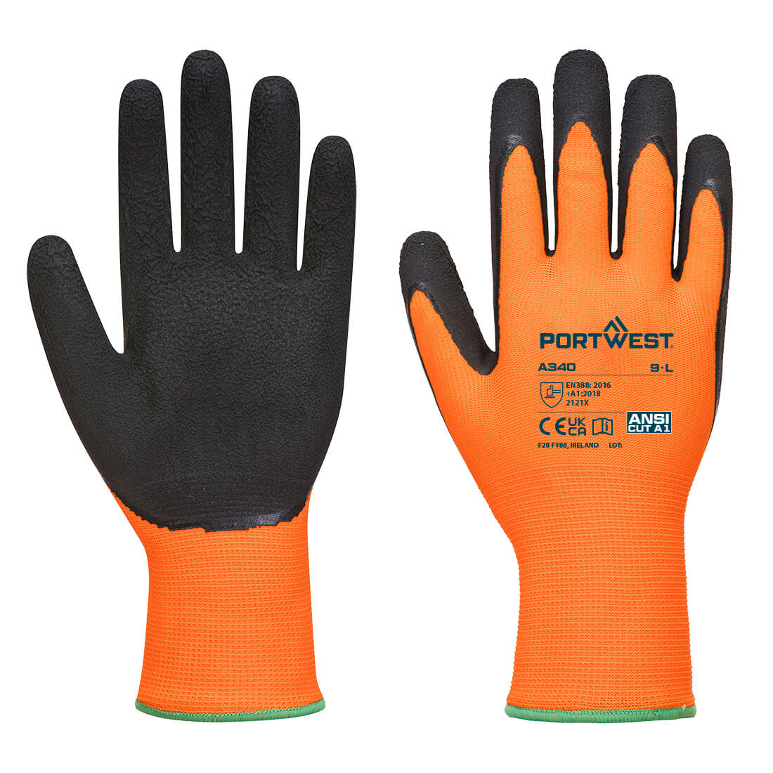 Hi-Vis Grip Glove - Latex  (A340)