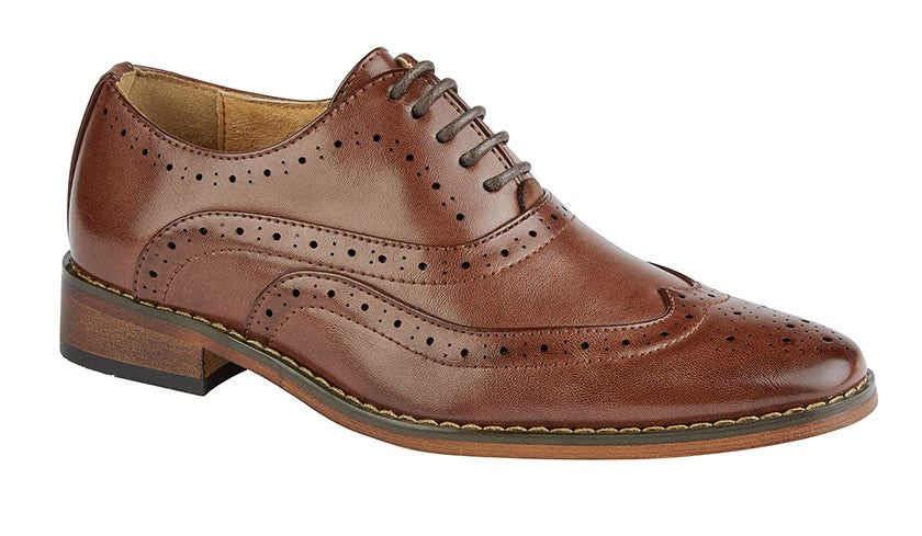 GOOR 5 Eye Wing Capped Brogue Oxford Shoe  (B 9556B)