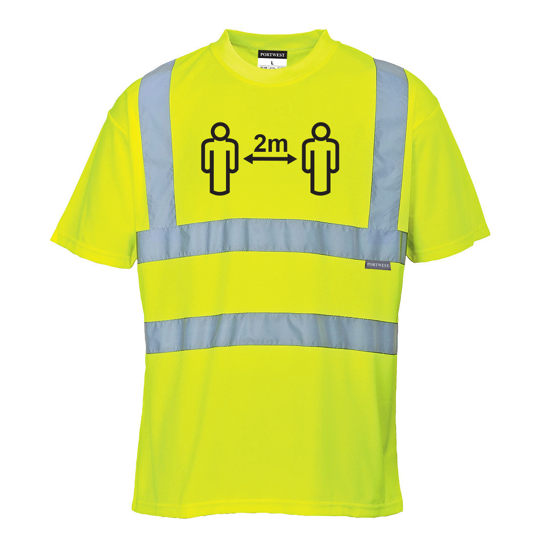 Social Distance Hi-Vis T-Shirt  (CV78)