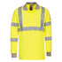 Flame Resistant Anti-Static Hi-Vis Long Sleeve Polo Shirt  (FR77)