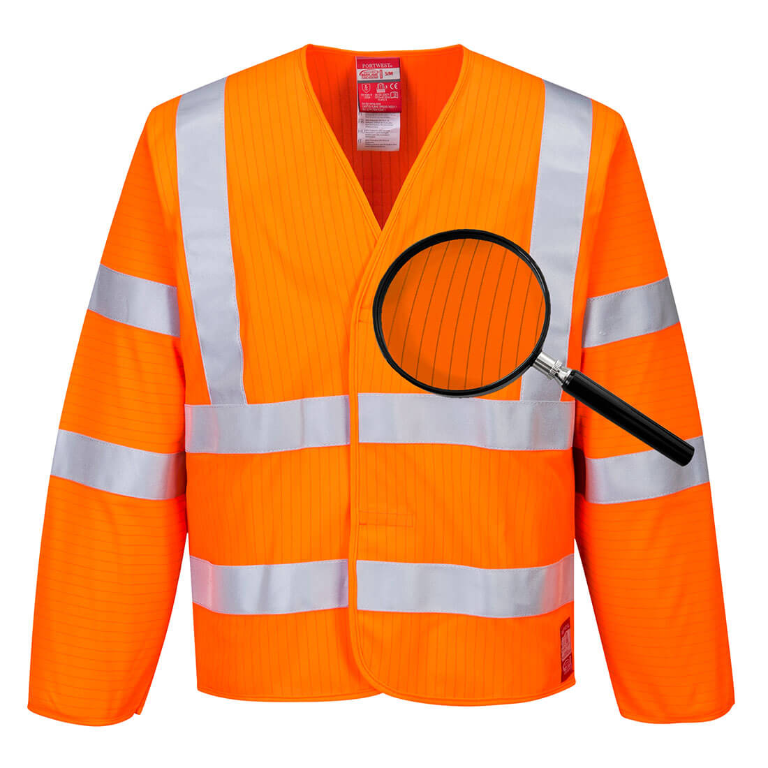 Hi-Vis Anti Static Jacket - Flame Resistant  (FR85)