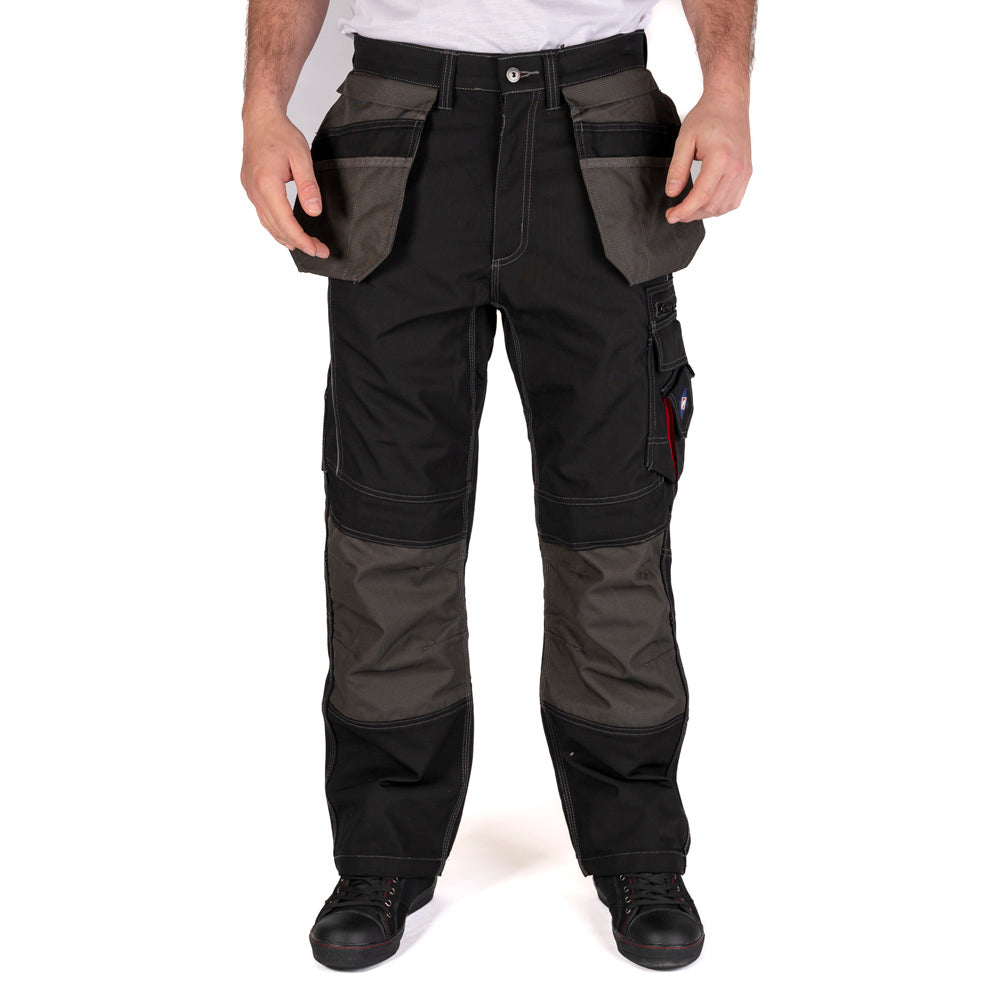 BLACK HOLSTER POCKET CARGO TROUSER SECURE & ROBUST FOR TOOLS AND GEAR (LCPNT224)