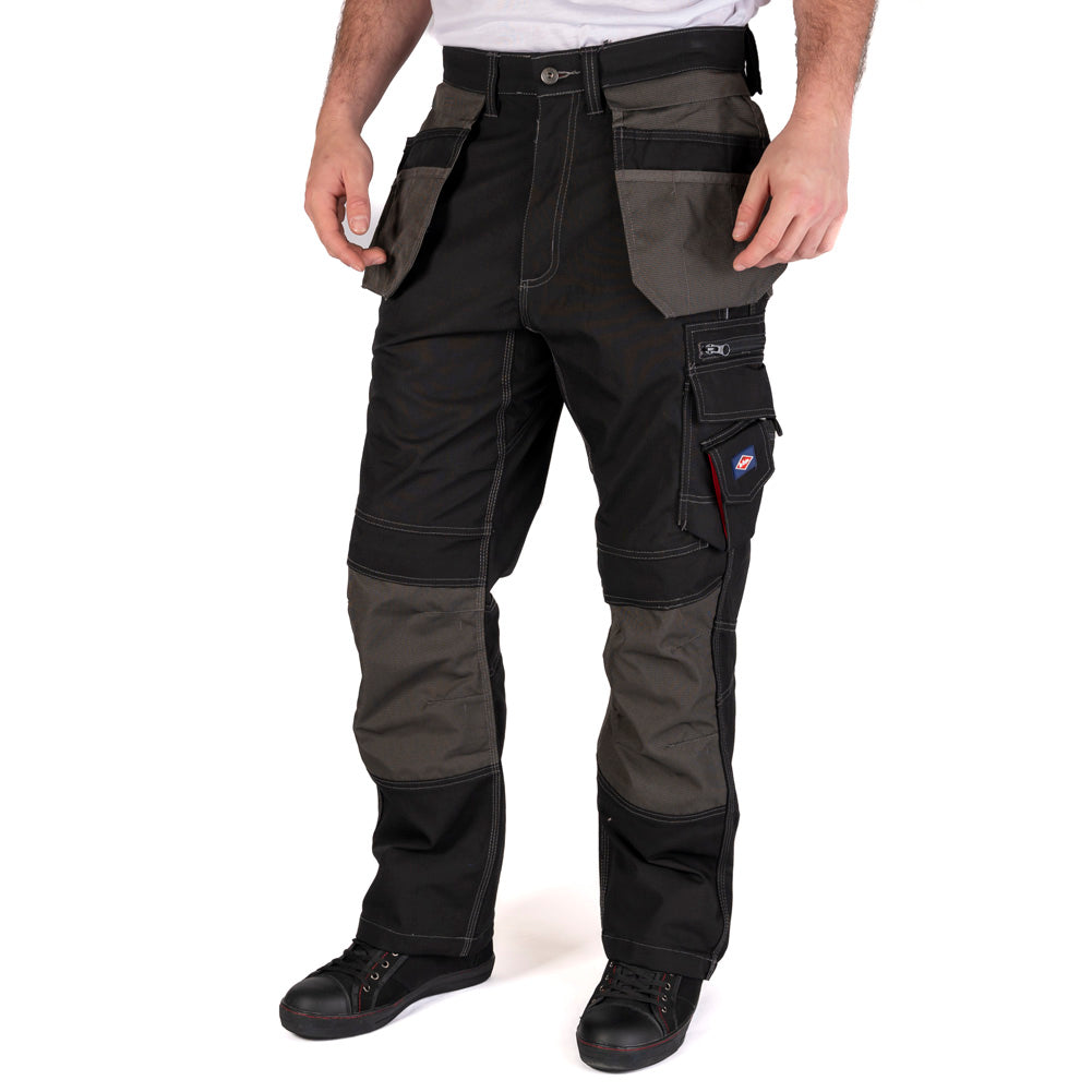 BLACK HOLSTER POCKET CARGO TROUSER SECURE & ROBUST FOR TOOLS AND GEAR (LCPNT224)