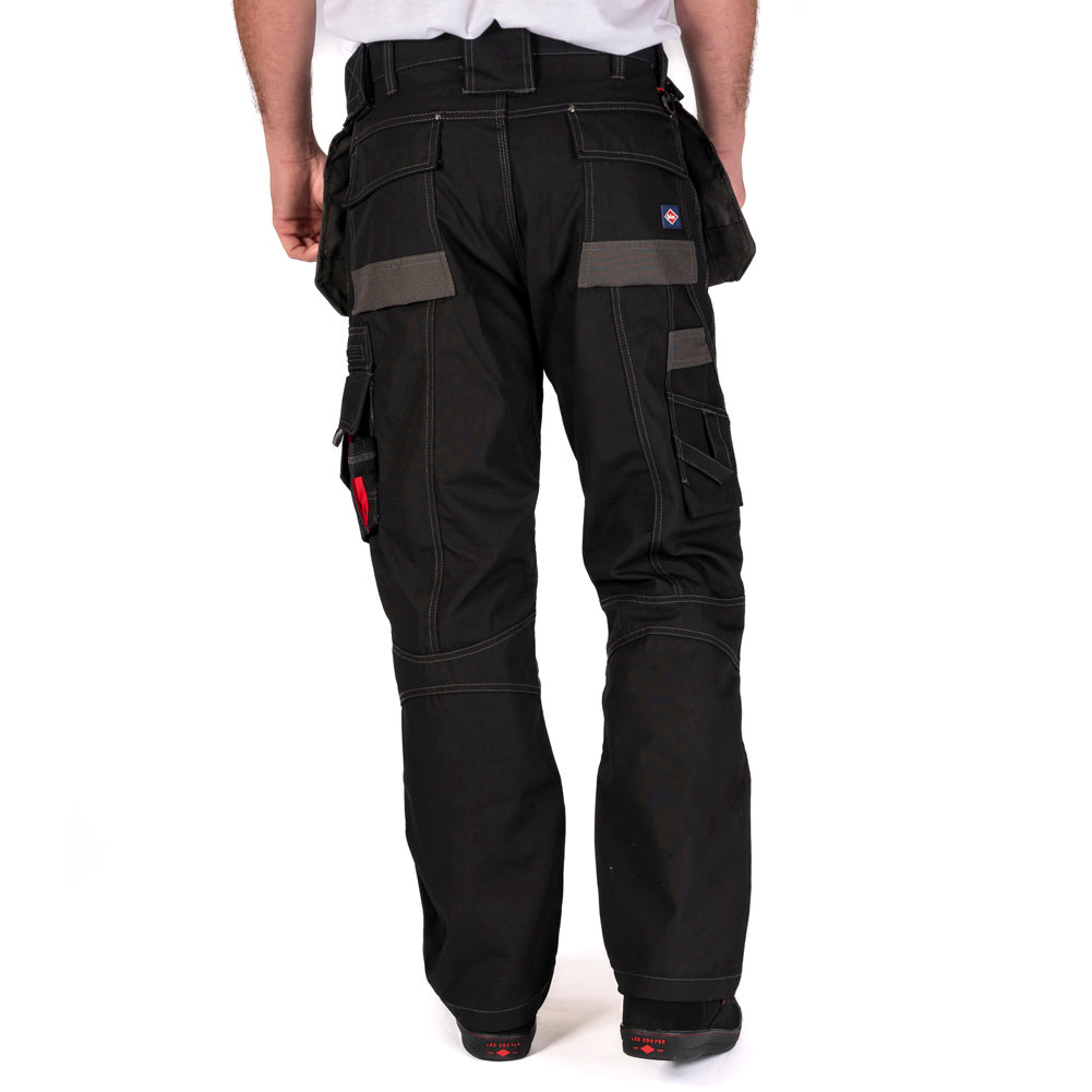 BLACK HOLSTER POCKET CARGO TROUSER SECURE & ROBUST FOR TOOLS AND GEAR (LCPNT224)