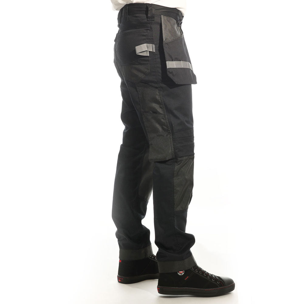 BLACK STRETCH WORK TROUSER DYNAMIC FLEX FOR ACTIVE PROFESSIONALS (LCPNT245B)
