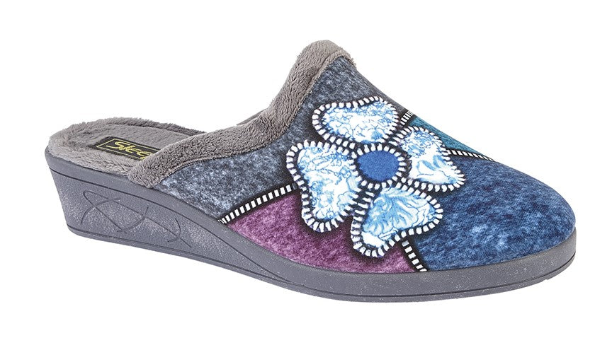 SLEEPERS KIMBERLY Flower Trim Mule Slipper  (LS360FM)