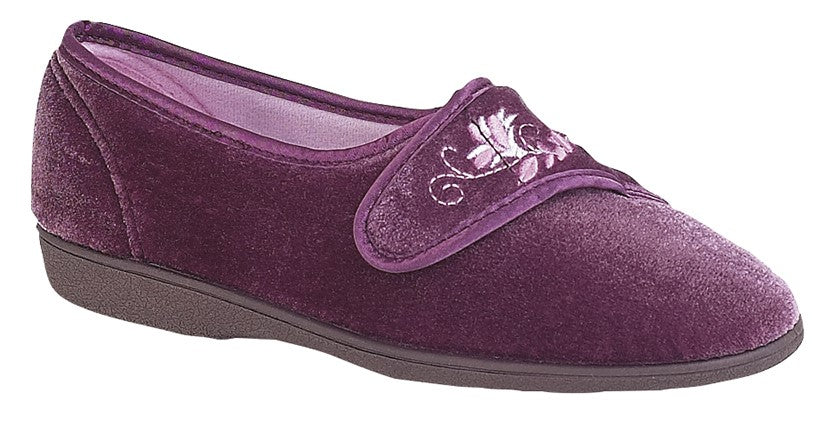 SLEEPERS JOLENE Touch Fastening Embroidered Slipper  (LS871M)