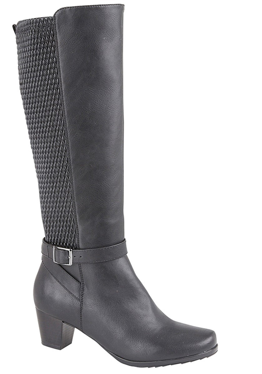 CIPRIATA SARA Elasticated Calf Inside Zip High Leg Boot  (L 038A)