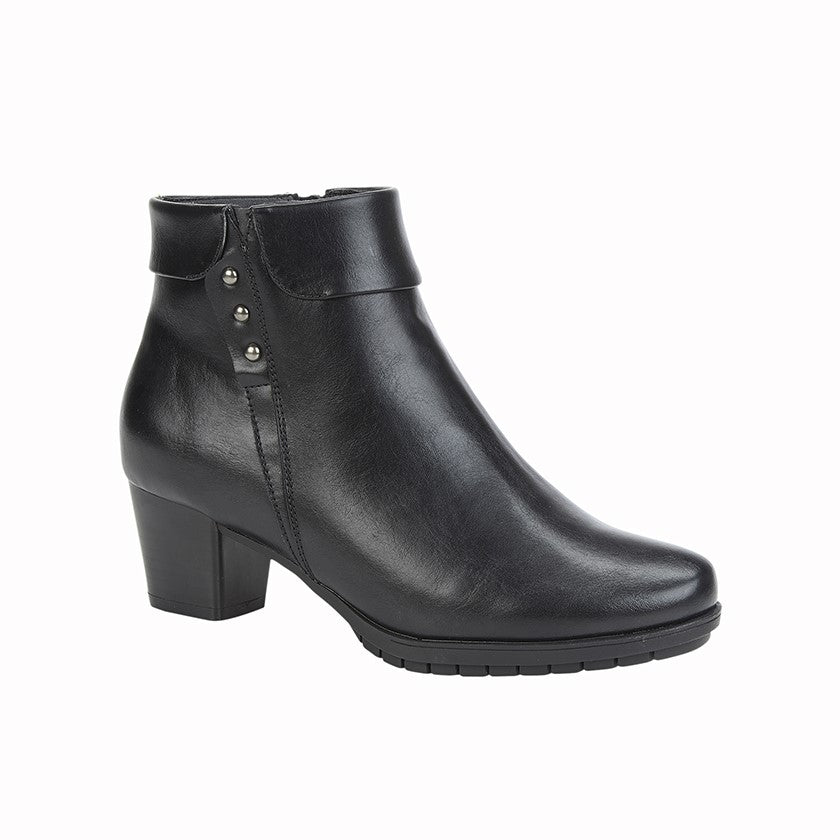CIPRIATA JANIS Side Zip Folded Collar Ankle Boot