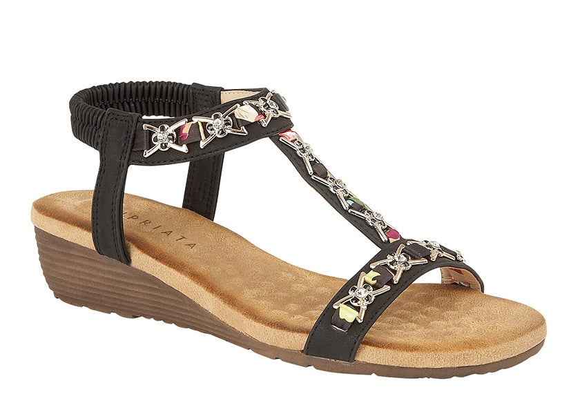 CIPRIATA Jewelled Sling Back Sandal  (L 072A)