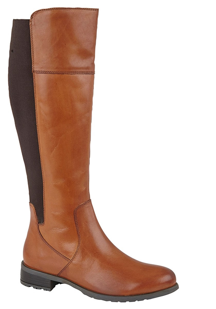 CIPRIATA SILVIA Elasticated Calf Inside Zip High Leg Boot