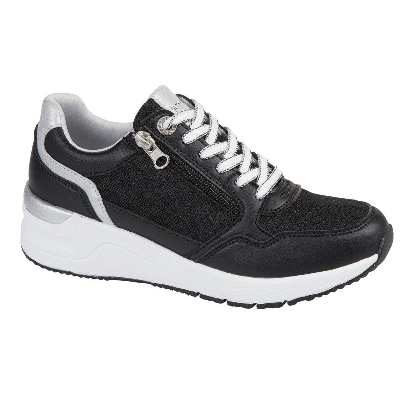 CIPRIATA ADINA Lace Up Side Zip Glamour Trainer  (L 105A)