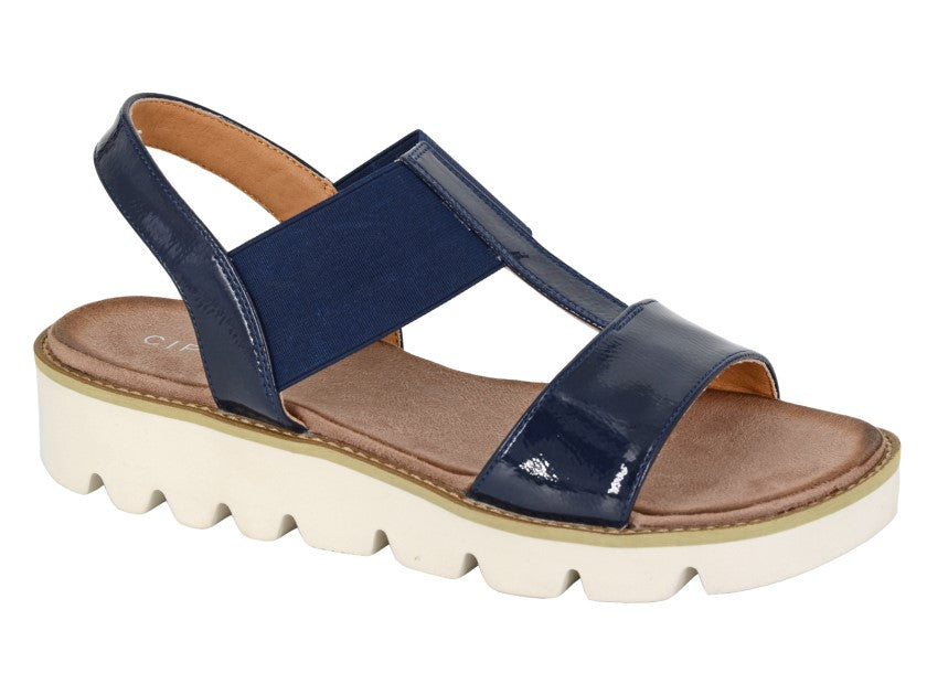 CIPRIATA ALADINA Elasticated Wedge Sandal  (L 221NCP)