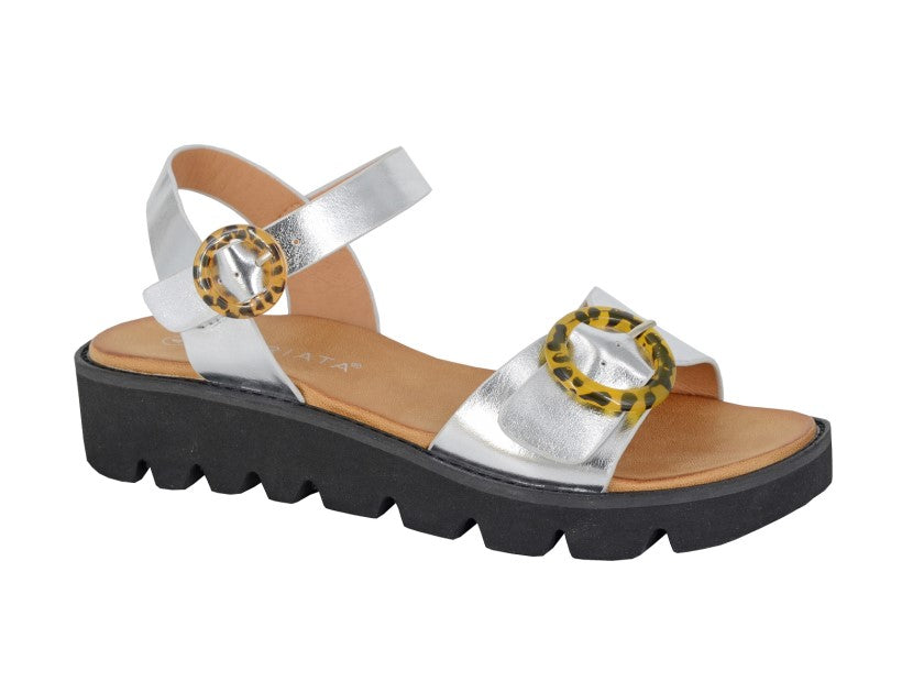 CIPRIATA Halter Back Twin Buckle Wedge Sandal  (L 282FS)