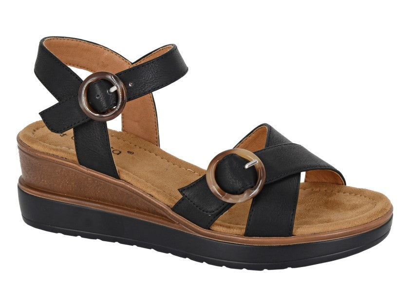 CIPRIATA ROSSINA Twin Buckle Crossover Halter Back Sandal  (L 288A)