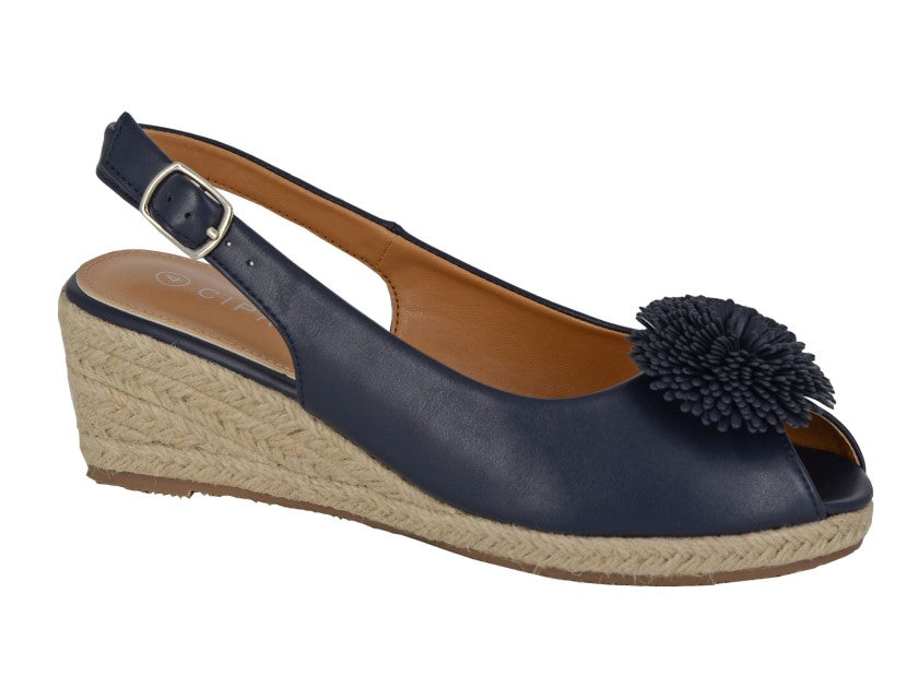 CIPRIATA LIZZ Buckle Wedge Heel Sandal  (L 317C)