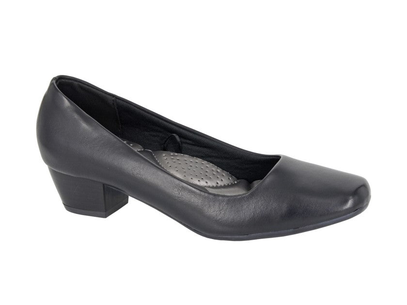 BOULEVARD Low Heel Plain Court Shoe  (L 402A)