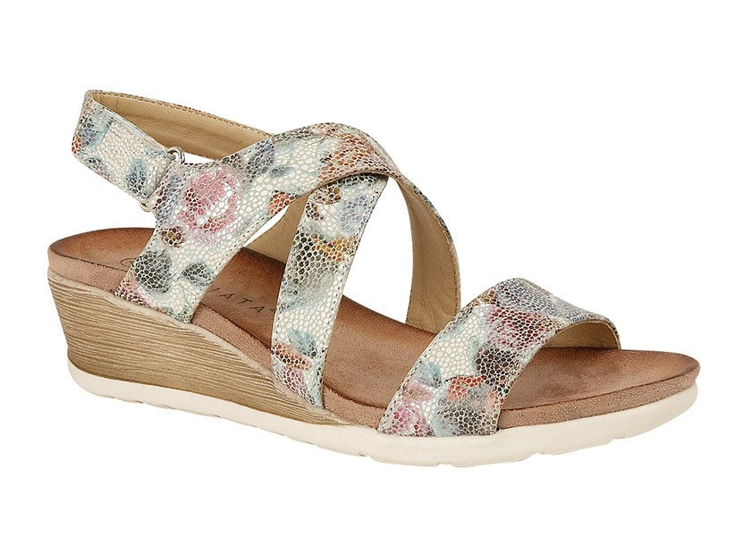 CIPRIATA ADIA Crossover Strap Wedge Sandal