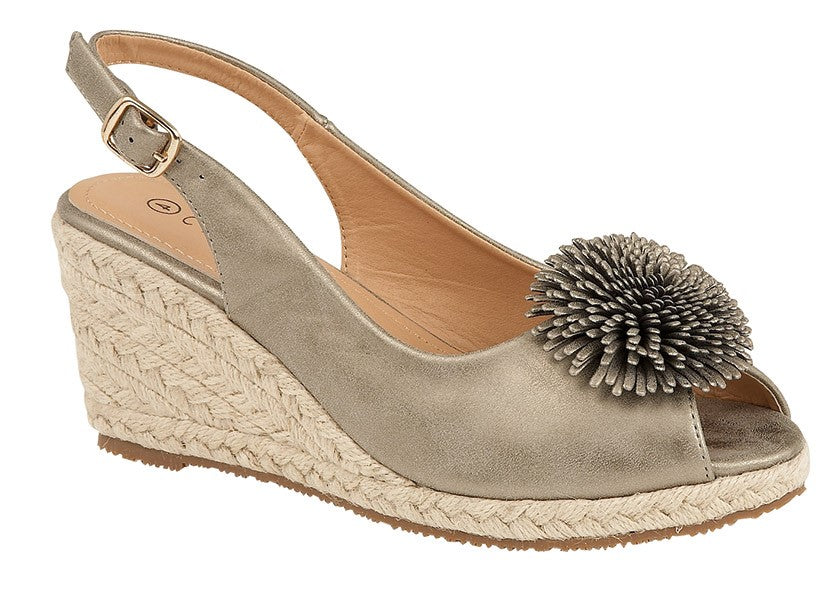 CIPRIATA ALESSANDRA Buckle Wedge Heel Sandal  (L 483FS)