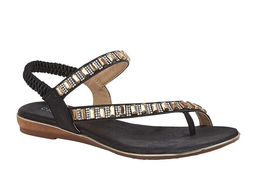 CIPRIATA RITA Elasticated Back Toe Post Sandal  (L 576A)