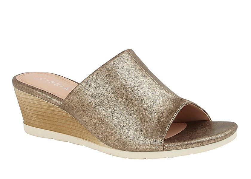 CIPRIATA DANTINA Gusset Sleeve High Wedge Mule  (L 592BG)