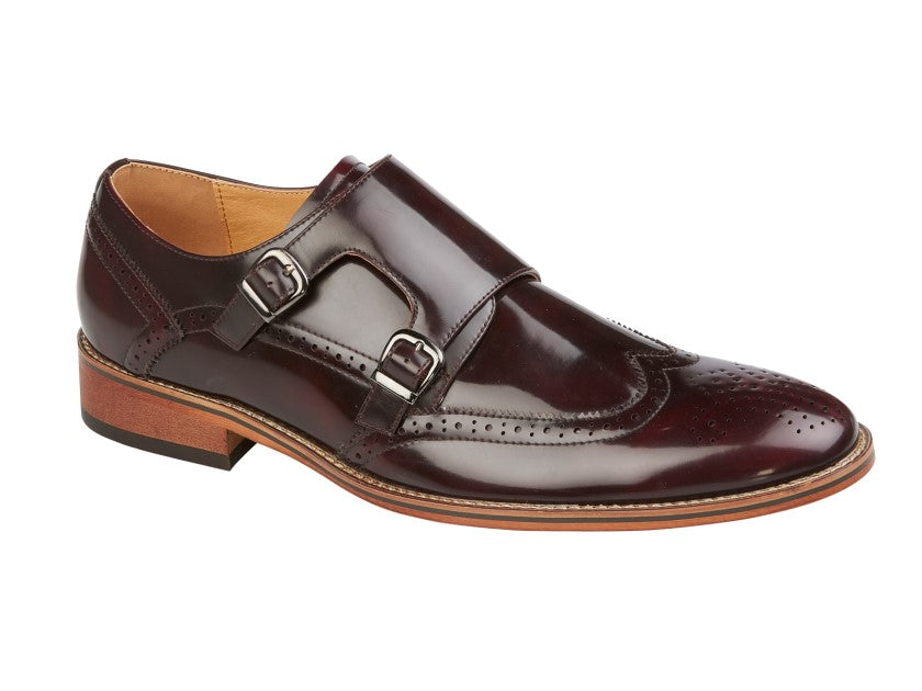 GOOR Twin Buckle Brogue Monk Shoe  (M 429BD)