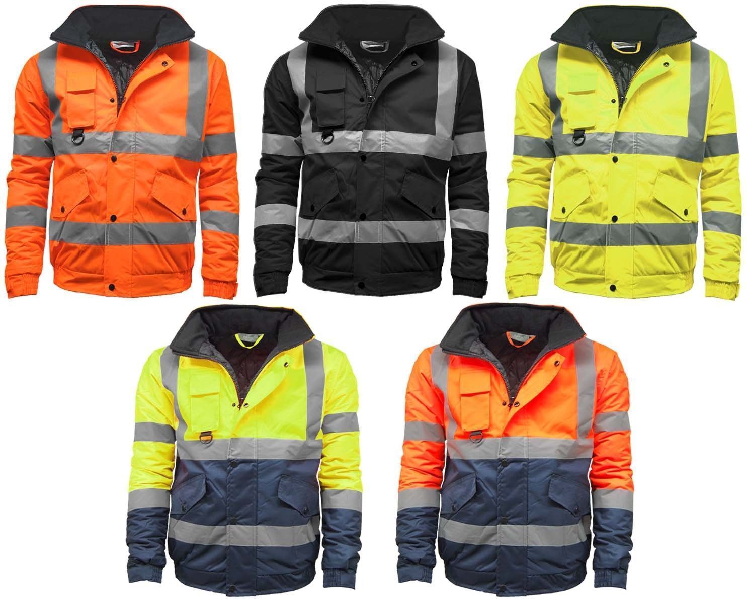 Stormway Mens Waterproof Two Tone Bomber Hi Vis Visibility Standard Safety Work Wear Jacket