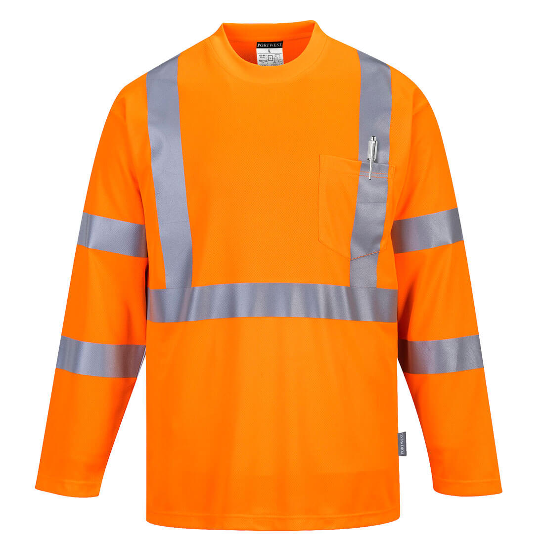 Hi-Vis Long Sleeve Pocket T-Shirt   (S191)