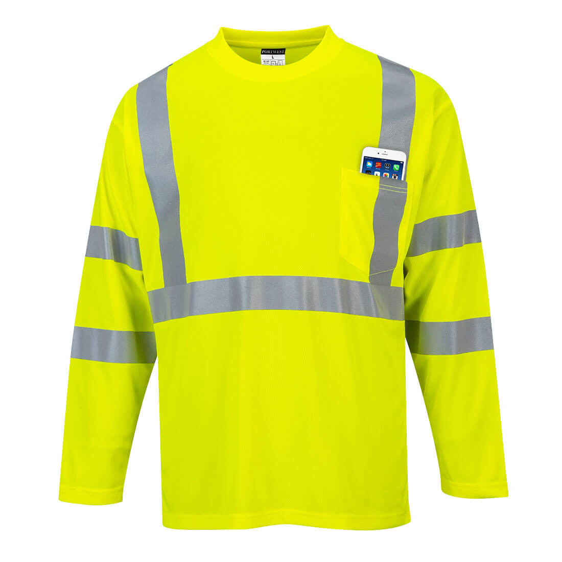 Hi-Vis Long Sleeve Pocket T-Shirt   (S191)