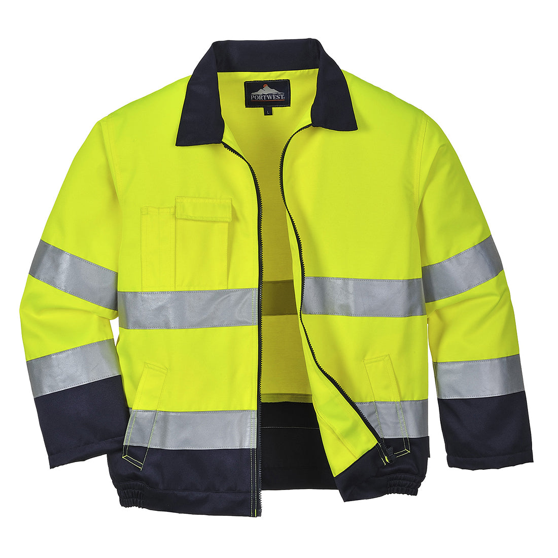 Madrid Hi-Vis Contrast Bomber Jacket   (TX70)