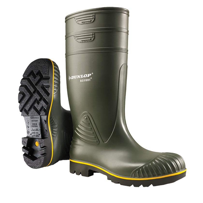 DUNLOP ACIFORT HEAVY DUTY Yellow Line Agricultural Wellington  (W 012E)