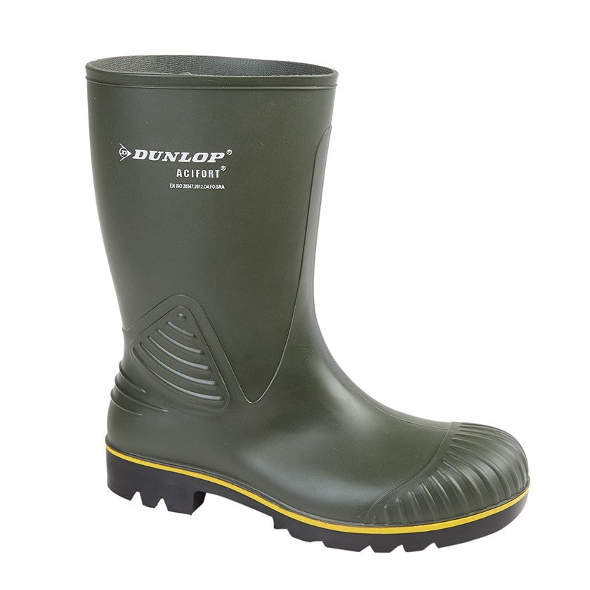 DUNLOP ACIFORT HD CALF Yellow Line Agricultural Wellington  (W 272E)