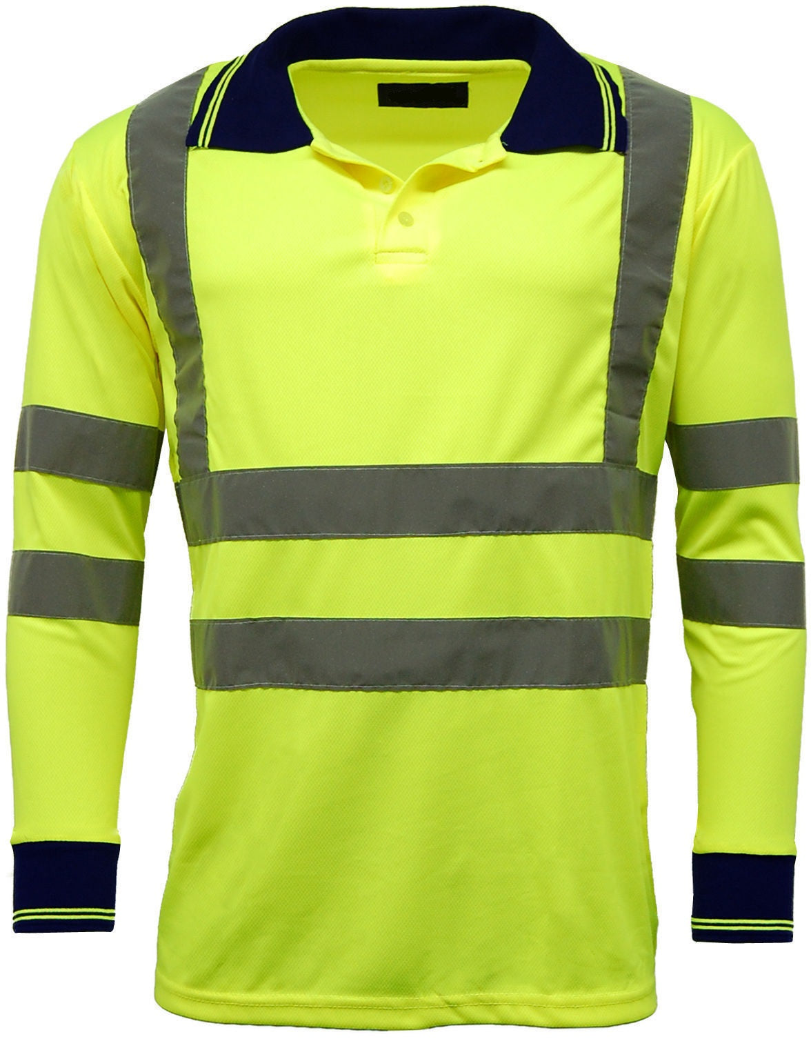 Yellow Long Sleeve Hi Vis Polo Shirts 