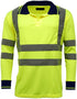 Yellow Long Sleeve Hi Vis Polo Shirts