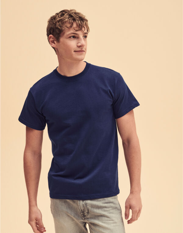 Fruit Of The Loom Men's Heavy T Rib crew neck with self-fabric back tape (61212)