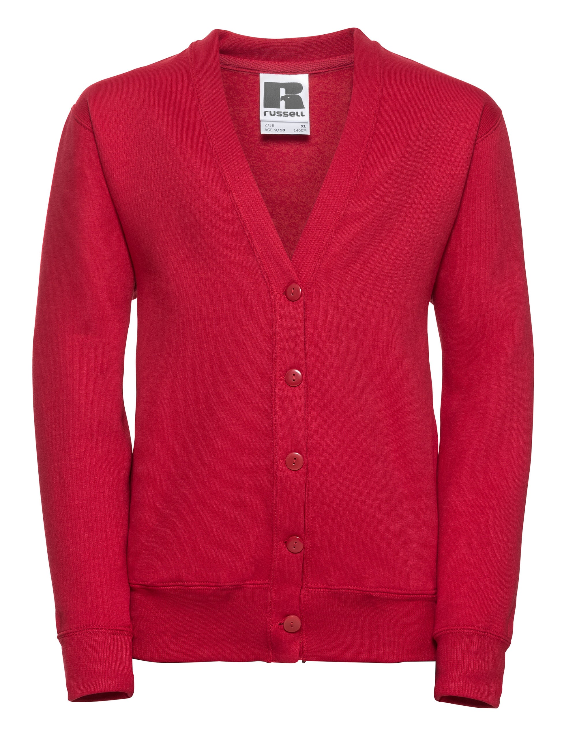 Russell Jerzees Schoolgear Children's Sweatshirt Cardigan This v-neck sweat combines smartness with style and comfort (273B)