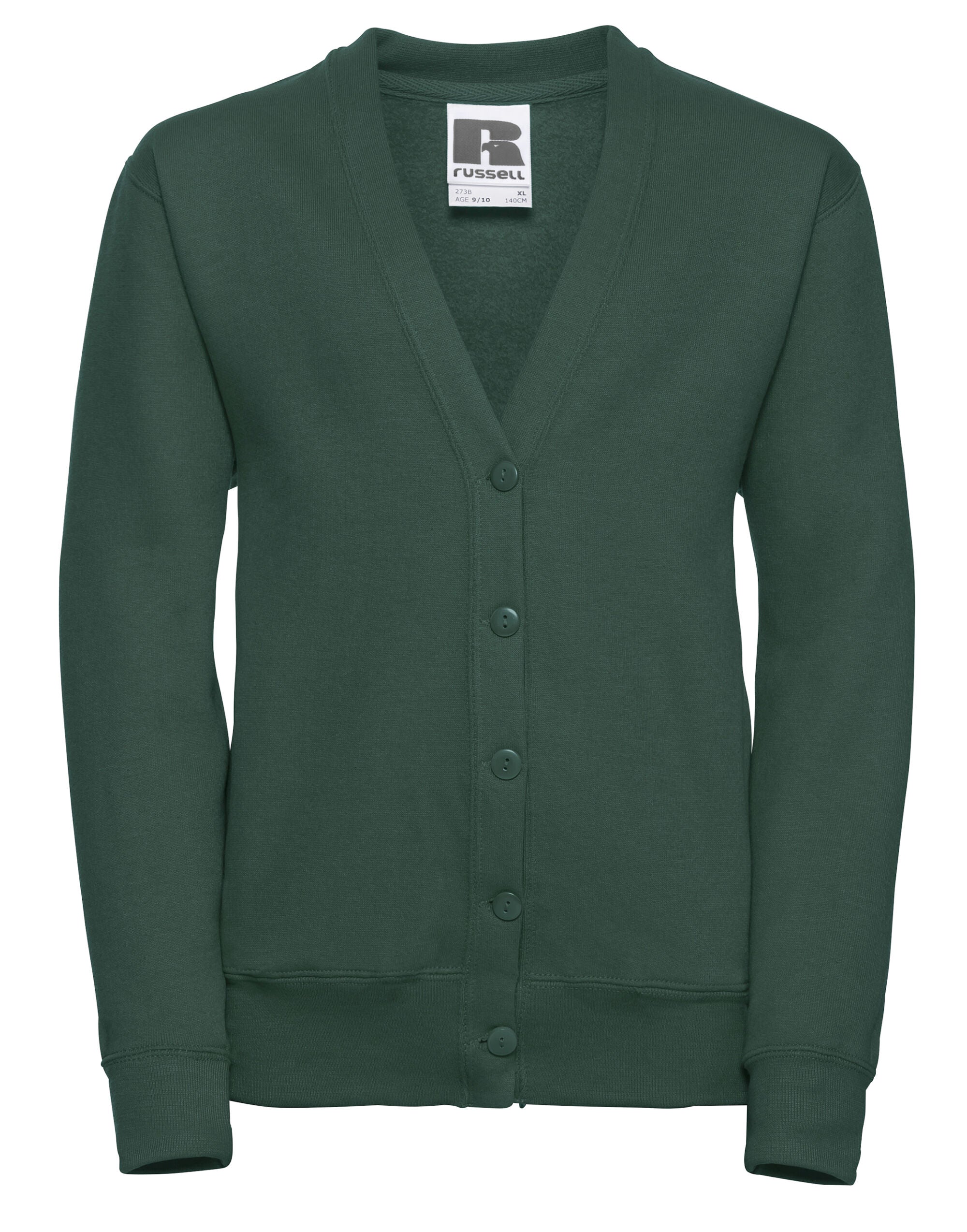 Russell Jerzees Schoolgear Children's Sweatshirt Cardigan This v-neck sweat combines smartness with style and comfort (273B)