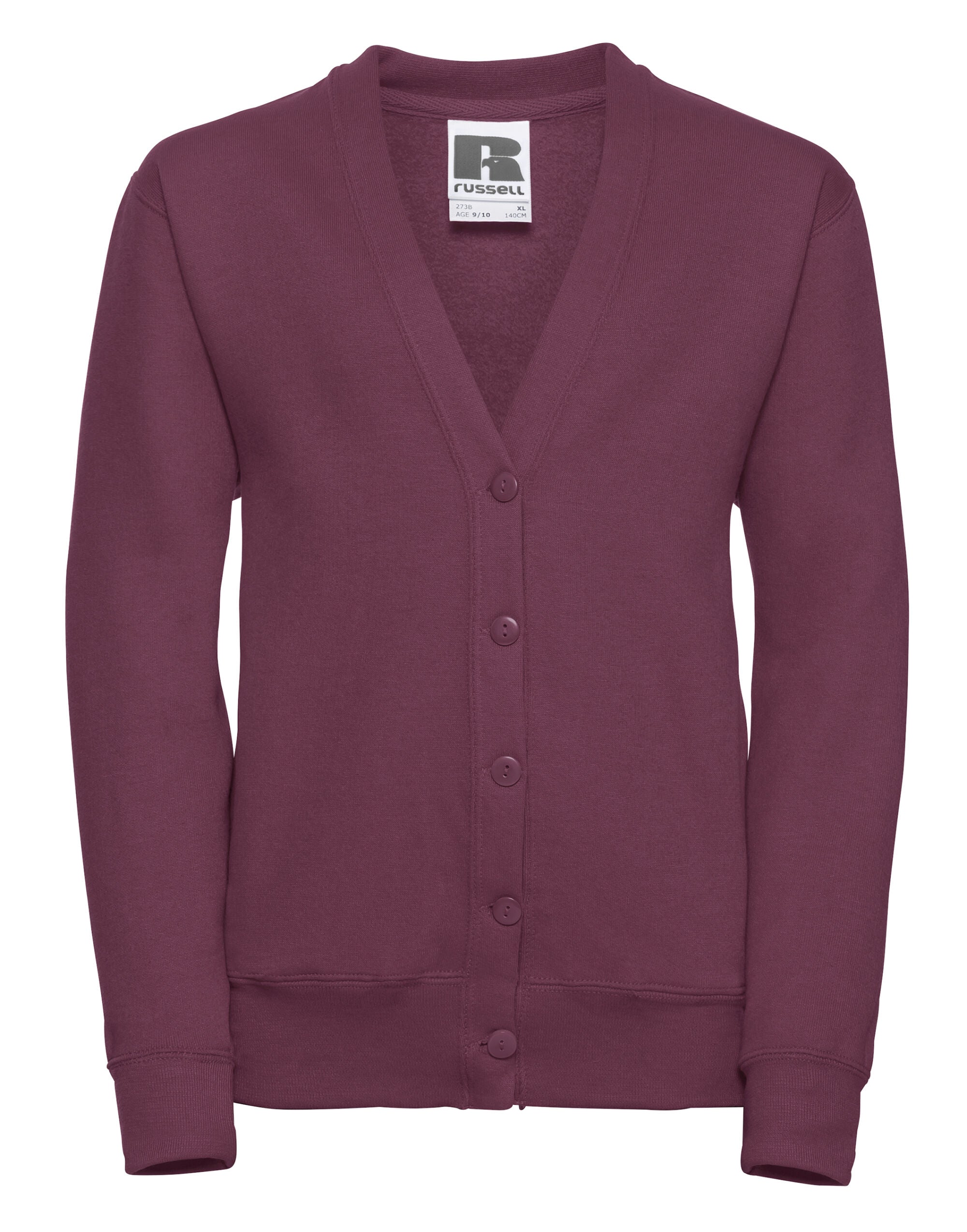 Russell Jerzees Schoolgear Children's Sweatshirt Cardigan This v-neck sweat combines smartness with style and comfort (273B)