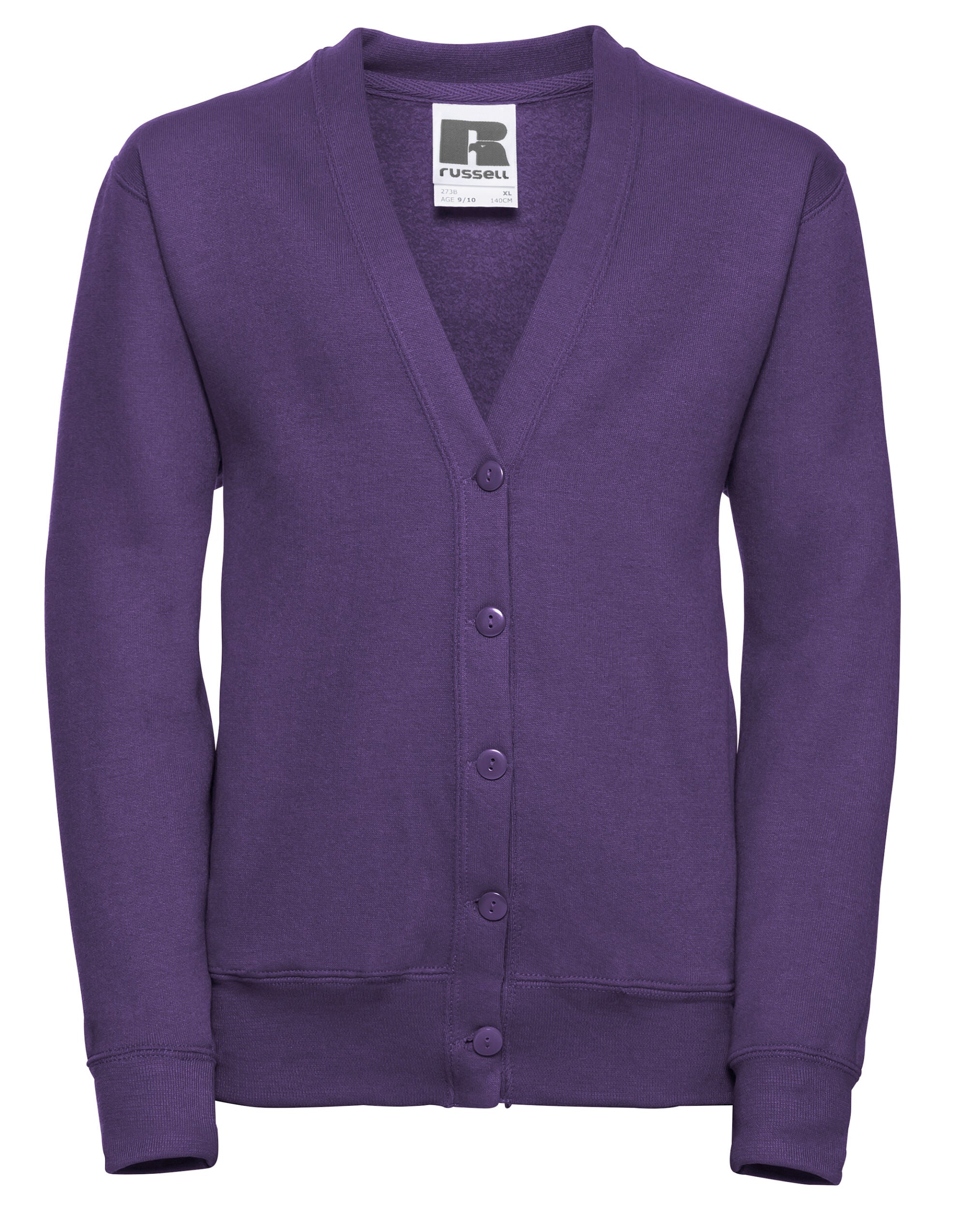 Russell Jerzees Schoolgear Children's Sweatshirt Cardigan This v-neck sweat combines smartness with style and comfort (273B)