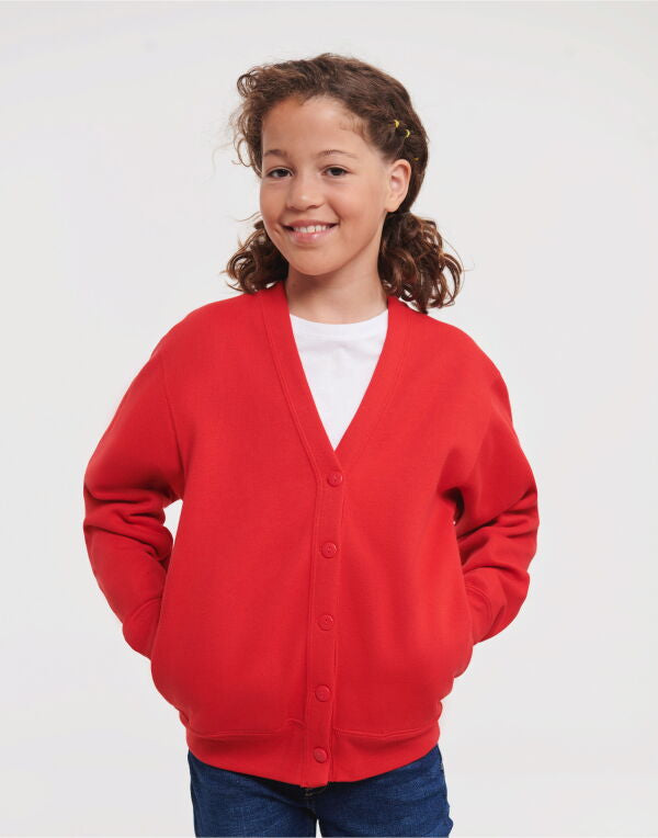 Russell Jerzees Schoolgear Children's Sweatshirt Cardigan This v-neck sweat combines smartness with style and comfort (273B)