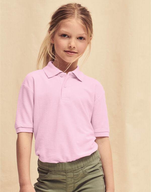 Fruit Of The Loom Kid's 65/35 Polo Guaranteed to perform at 60° wash (63417)