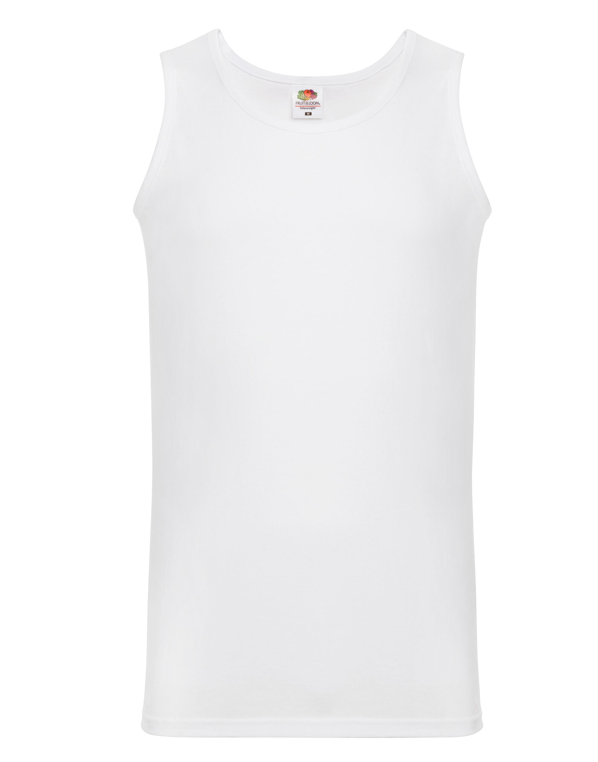 Fruit Of The Loom Men's Valueweight Athletic Vest Self fabric binding to neck and armholes (61098)