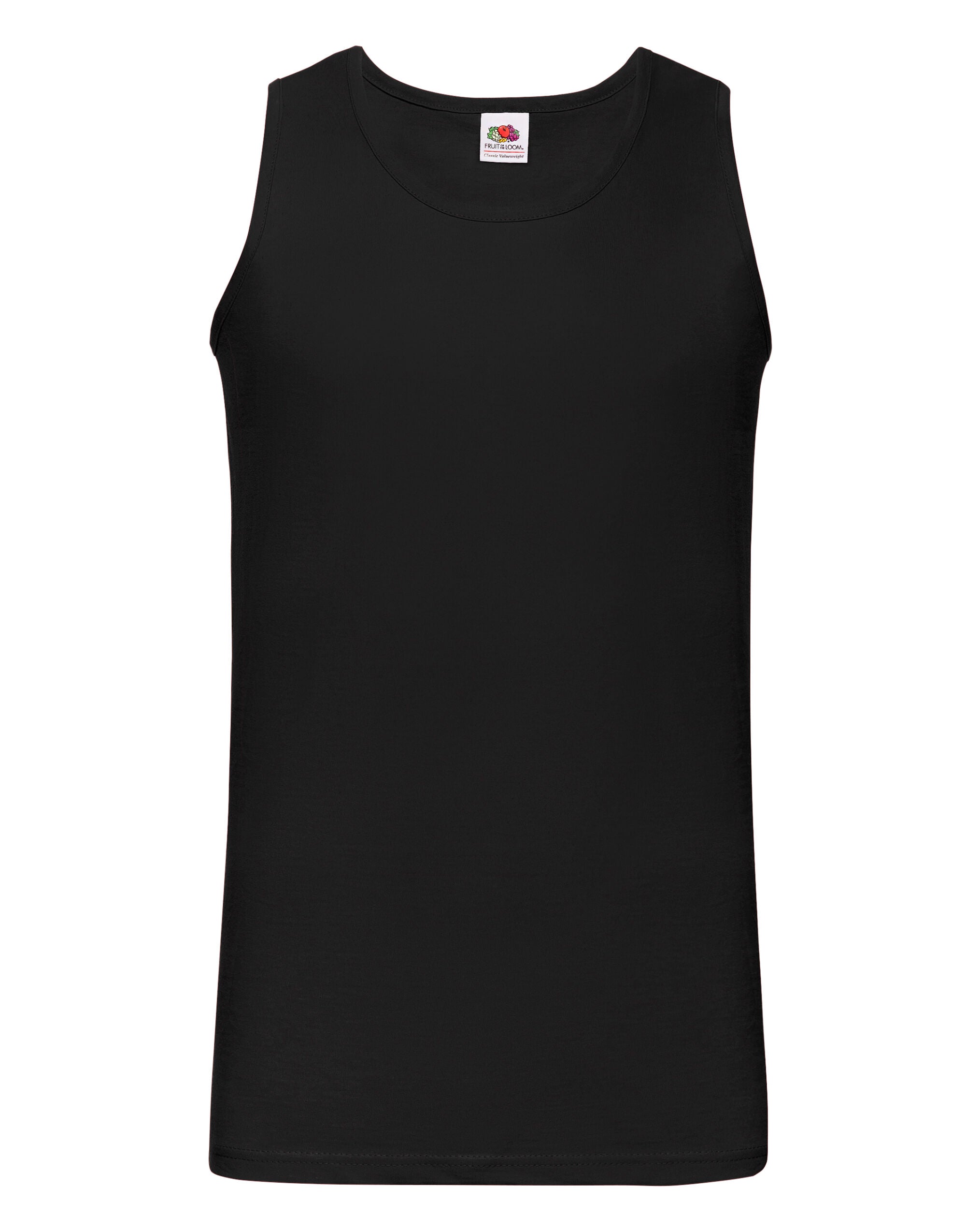 Fruit Of The Loom Men's Valueweight Athletic Vest Self fabric binding to neck and armholes (61098)